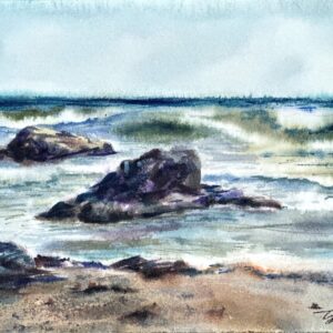 The Game of Waves 28x19cm by Stela Toncheva