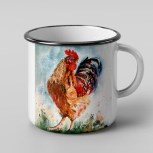 Rooster Mug by Stela Toncheva
